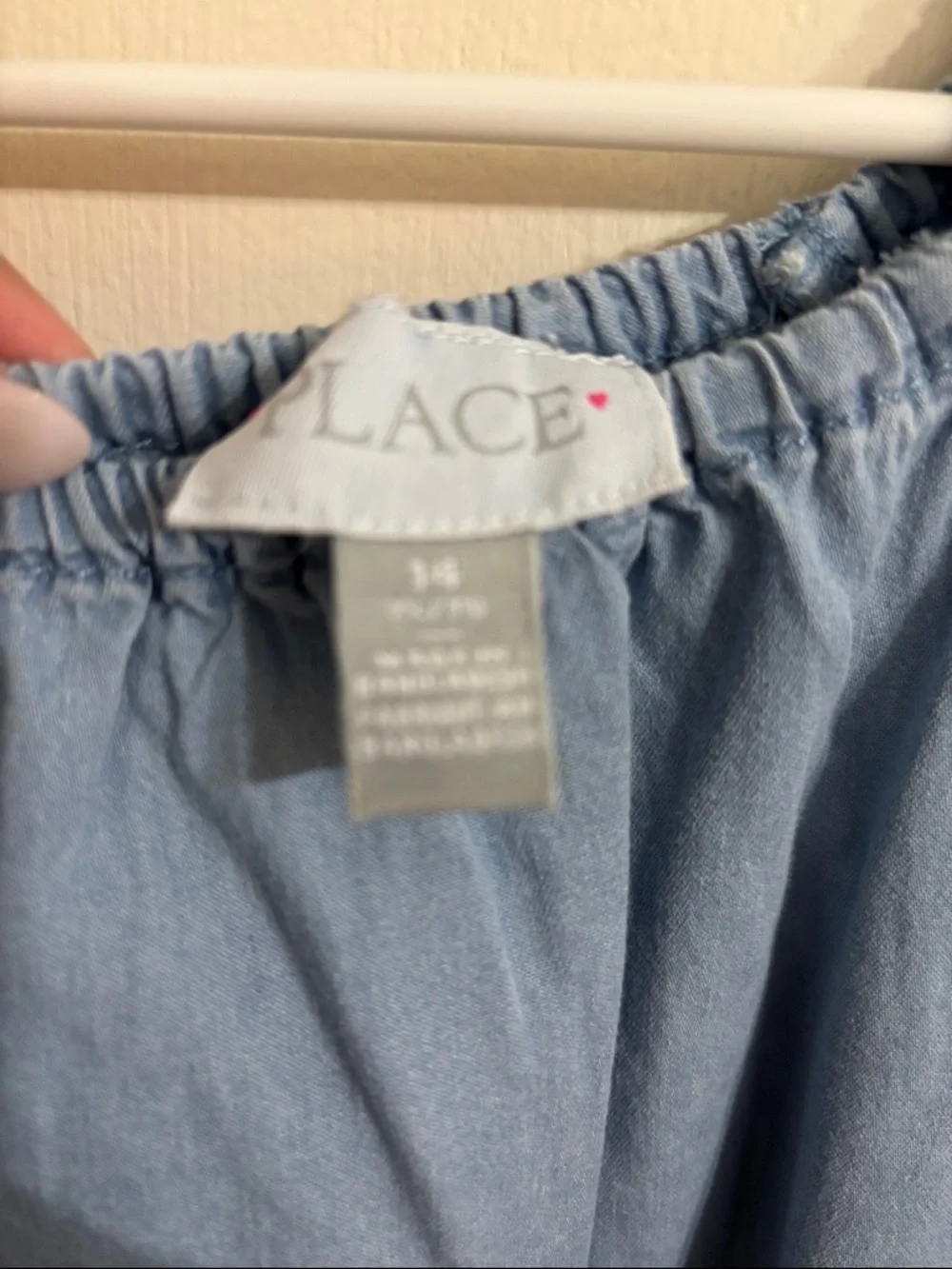 The Children's Place Light Blue Chambray Belted Dress - Picture 2 of 3